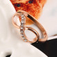 Quality Fashion Rose Gold Crystal Ring 