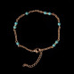 Unique Turquoise Beads Silver Chain Anklet 
