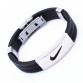 Sports Silicone  Stainless Steel Wristband Bracelets 