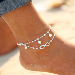 Turquoise Beads Anklet Boho Beach Jewelry