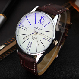 Fashion - Business Leather Strap Wristwatch  