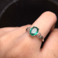 18k Perfect Natural Emerald Engagement Ring  With Certification