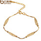 High Quality Luxury Crystal Bracelet Champagne Gold Plated 