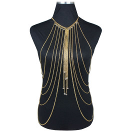 Gold Plated Sexy Bikini Multilayer Body Chain Necklace