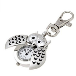  Mini Metal Key Ring Owl Quartz Watch  