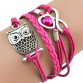 Owl Leather Friendship Bracelet