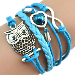 Owl Leather Friendship Bracelet