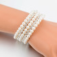  Wide Crystal And Imitation Pearl Bracelet