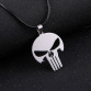 Fashion 2017 New Skull Punk Necklace Pendant Star Stainless Steel Pendant Chains For Men Women Body Unisex Statement Jewelry  