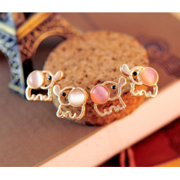  Cute Baby Elephant Opal stud earrings