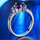 Purple Amethyst and cubic zirconium ring