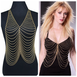 Simple Multi Layer Chain Body Necklace