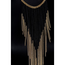 Fringed Gold Tassel Body Chain Tassels Necklace 