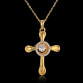  Rhinestone Gold Plated Cross Necklaces 