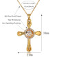  Rhinestone Gold Plated Cross Necklaces 