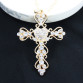 Gold plated Large Cross  Necklace