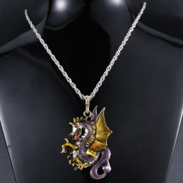 Gorgeous  Retro Gold Plated Dragon Necklace