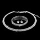  Rhinestone Crystal Choker Necklace Earrings and Bracelet Set