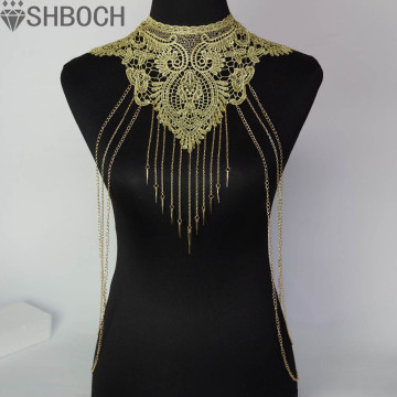 Lace Flower Multi-Layer Gold Body Chain