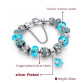 Tibetan Silver Blue Crystal Charm Bracelet