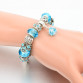 Tibetan Silver Blue Crystal Charm Bracelet