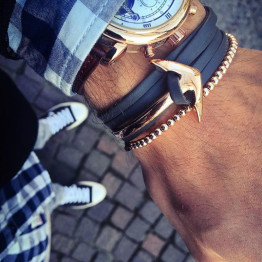 Men's Anchor Bracelet Titanium Steel Wristband