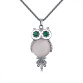 New Brand Fashion Charms Crystal Owl Necklace Gem Cubic Zircon Diamond 18K Gold Long Chain Necklaces&Pendants Women Jewelry A329922073594