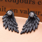 Cool Gothic Angel Wings Rhinestone Alloy Stud Earrings