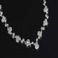 Silver Tone Crystal  Necklace and Earrings Set 