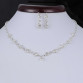 Silver Tone Crystal  Necklace and Earrings Set 