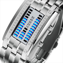 Unique Stainless Steel Digital Quartz  Wrist Watch