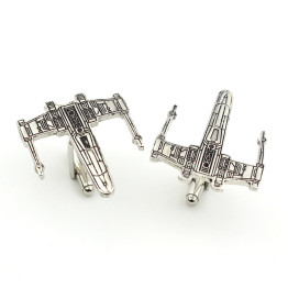 Star Wars  Fighter Silver Aircraft Cuff-links  
