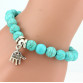 Turquoise Beads and Owl  Bracelet 