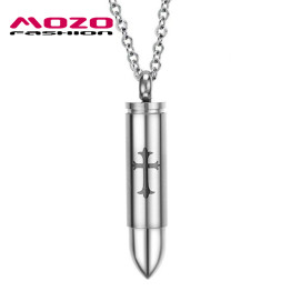 Fashion Stainless Steel Bullet Necklace 20" Chain Women's/men's 
