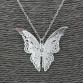 Women Hollow Out Butterfly Pendant Necklace Elegant Silver Plated Long Chain Necklaces Collier Sautoir Fashion Jewelry Gift