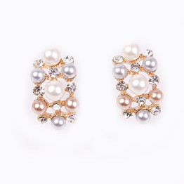 Imitation Pearl Gold Plated  Simple Elegant Bridal Jewelry Set